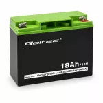 Qoltec Akumulator AGM | 12V | 18Ah | Bezobsługowy | Wydajny | LongLife | do UPS, skutera