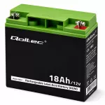 Qoltec Akumulator AGM | 12V | 18Ah | Bezobsługowy | Wydajny | LongLife | do UPS, skutera