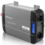 Qoltec Przetwornica napięcia Pure Sine Wave | 12V na 230V | 2000/4000W | LCD | USB | USB-C | Kompatybilna z LiFePO4 GEL AGM