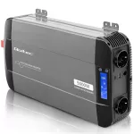 Qoltec Przetwornica napięcia Pure Sine Wave | 12V na 230V | 2500/5000W | LCD | USB | USB-C | Kompatybilna z LiFePO4 GEL AGM