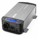 Qoltec Przetwornica napięcia Pure Sine Wave | 12V na 230V | 1000/2000W | UPS BYPASS | LCD | USB | USB-C | Kompatybilna z LiFePO4 GEL AGM
