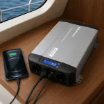 Qoltec Przetwornica napięcia Pure Sine Wave | 12V na 230V | 2000/4000W | UPS BYPASS | LCD | USB | USB-C | Kompatybilna z LiFePO4 GEL AGM