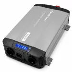 Qoltec Przetwornica napięcia Pure Sine Wave | 12V na 230V | 2000/4000W | UPS BYPASS | LCD | USB | USB-C | Kompatybilna z LiFePO4 GEL AGM