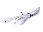 Gniazdo DC 5.5x2.5 przewód biały 150cm 22awg