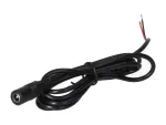 Gniazdo DC 5.5x2.1 przewód czarny 150cm   18awg