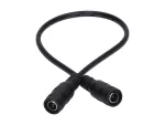 Przedłużka DC 5.5/2.1 1G-1G czarna 30cm 22/20awg