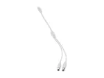 Rozgałęźnik DC 5.5X2.1 2W-1G biały 32cm   22/20awg