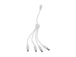 Rozgałęźnik DC 5.5X2.1 4W-1G biały 32cm 22/20awg