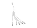 Rozgałęźnik DC 5.5X2.1 5W-1G biały 32cm 22/20awg