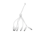 Rozgałęźnik DC 5.5X2.1 6W-1G biały 32cm 22/20awg