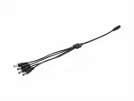 Rozgałęźnik DC 5.5X2.1 4W-1G czarny 33cm 22/20awg