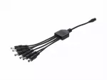 Rozgałęźnik DC 5.5X2.1 6W-1G czarny 24cm 22/20awg