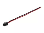 Wtyk 2-pin czarny przewód 15cm 24awg
