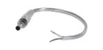 Wtyk DC 5.5x2.1 przewód przeźroczysty     15cm 18awg