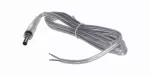 Wtyk DC 5.5x2.1 przewód przeźroczysty     150cm 18awg