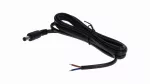 Wtyk DC 5.5x2.1 przewód czarny 150cm      18awg