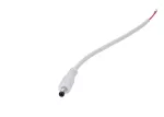 Wtyk DC 5.5x2.1 3A przewód biały 15cm     22awg