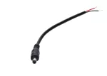 Wtyk DC 5.5x2.1 3A przewód czarny 15cm    22awg
