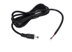 Wtyk DC 5.5x2.1 3A przewód czarny 150cm   22awg