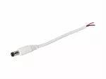Wtyk DC 5.5x2.1 przewód biały 15cm 22awg