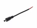 Wtyk DC 5.5x2.5 przewód czarny 15cm 22awg