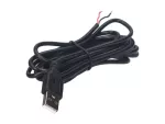 Wtyk USB z przewodem czarnym 250cm