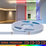 Taśma LED Premium 24V 784led/m COB        19.4W/m RGB+3000K IP20 950lm/m 12mm CRI90 3Y 5m