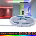 Taśma LED Premium wielokolorowa | Pełne spektrum RGB | 24V | 840 LED/m | COB | Rolka 5m | 3 lata gwarancji