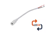 Gniazdo DC 5.5x2.1 przewód biały 150cm    22awg z blokadą