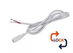 Gniazdo DC 5.5x2.1 przewód biały 15cm     22awg z blokadą