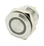 WŁĄCZNIK LED 12V MONO SREBRNY + YELLOW O BWÓD