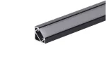 Profil led Corner 3m czarny z osłoną      mleczną MLF