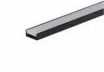 Profil led Glaze 1m czarny z osłoną       mleczną ML