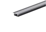 Profil led Basic Plus 2m czarny z osłoną  mleczną MLF