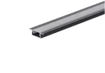 Profil led Basic Plus 3m czarny z osłoną  mleczną MLF