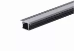 Profil led Standard Plus 1m czarny        z osłoną mleczną MLF