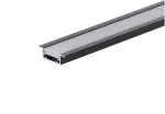 Profil led Glaze Plus 1m czarny z osłoną  mleczną ML