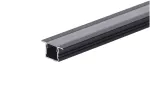 Profil led Standard Plus 2m czarny        z osłoną przeźroczystą CLF