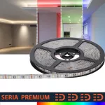 Taśma LED 4w1 Premium IP63 | Pełne spektrum RGB + Neutralna Biała 4000K | 12V | 60 LED/m | SMD5050 | Rolka 5m | 5 lat gwarancji