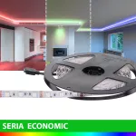 Taśma LED IP63 hermetyczna wielokolorowa | Pełne spektrum RGB | 12V | 60 LED/m | SMD5050 | Rolka 5m | 2 lata gwarancji