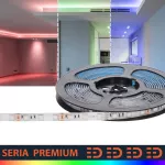 Taśma LED Premium IP63 hermetyczna wielokolorowa | Pełne spektrum RGB | 12V | 60 LED/m | SMD5050 | Rolka 5m | 3 lata gwarancji