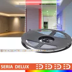 Taśma LED PL Delux wielokolorowa | Pełne spektrum RGB + Neutralna Biała 4000K | 24V | 48 LED/m | SMD2835 | Rolka 10m | 7 lat gwarancji
