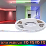 Taśma LED Premium wielokolorowa | Pełne spektrum RGB | 12V | 576 LED/m | COB | Rolka 5m | 3 lata gwarancji