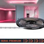 Taśma LED Premium | Różowa | 12V | 480 LED/m | COB | Rolka 5m | 3 lata gwarancji