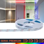 Taśma LED 2w1 Premium | Pełne spektrum RGB + CCT 2700–6500K | 24V | 840 LED/m | COB | Rolka 5m | 3 lat gwarancji