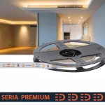 Taśma LED PL Premium | Ciepła biała 2800–3200K | 12V | 60 LED/m | 10mm | SMD2835 | Rolka 5m | 5 lat gwarancji