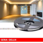 Taśma LED PL Delux Low Brightness | Ciepła biała 3000K | 24V | 160 LED/m | 450lm/m | SMD2835 | Rolka 10m | 7 lat gwarancji