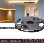 Taśma LED Premium black PCB | Ciepła biała 3000K | 12V | 60 LED/m | SMD2835 | Rolka 5m | 5 lat gwarancji
