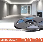 Taśma LED Delux  PL |  24V  |  Biała zimna | 160led |  2000lm |  Rolka 10m | Dioda SMD2835 | 5 lat gwarancji