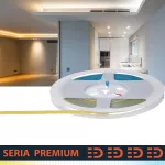 Taśma LED Premium CCT Slim 5mm | Regulacja bieli 2700–6500K | 12V | 608 LED/m | 1080lm/m | COB | Rolka 5m | 3 lata gwarancji